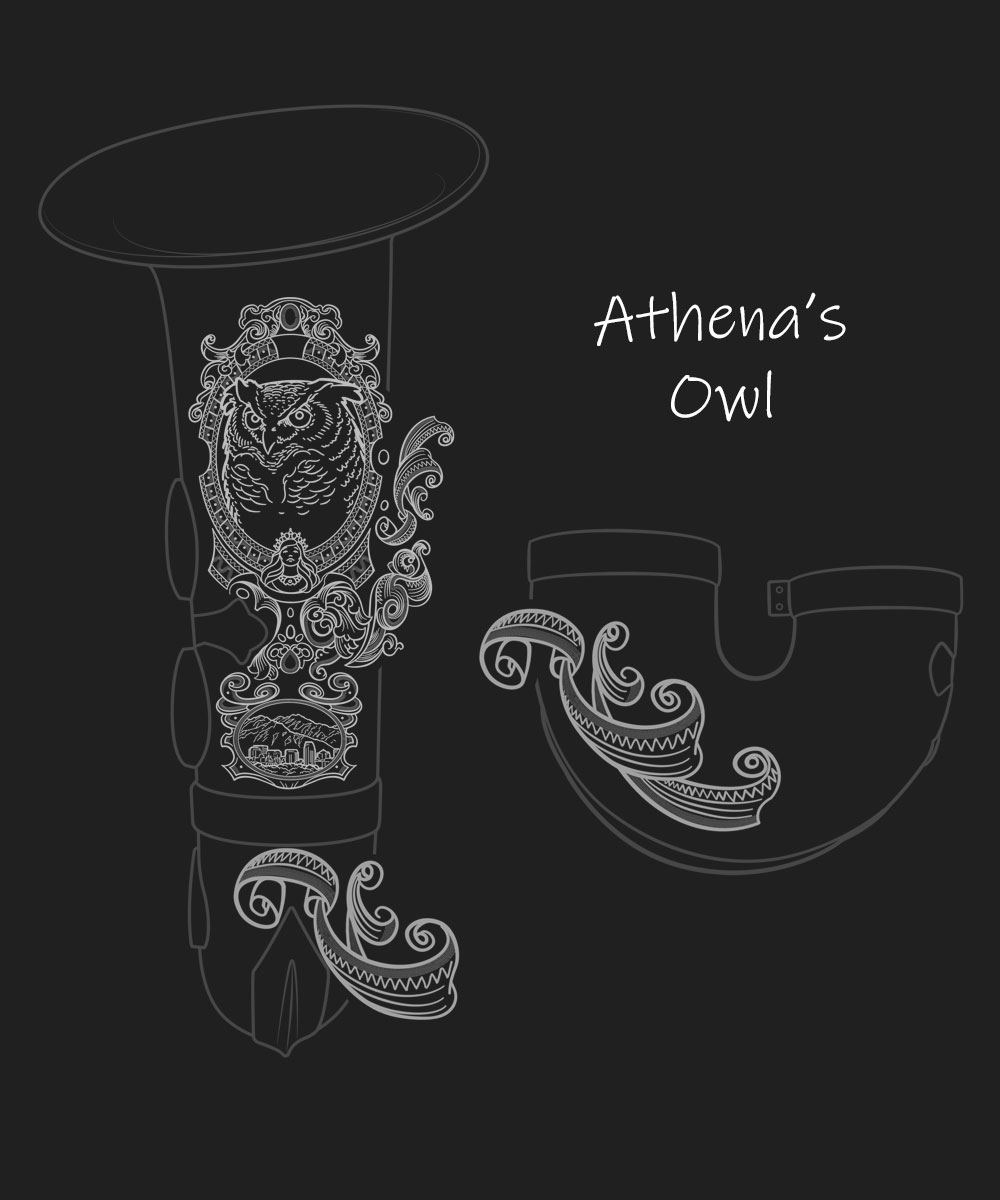 Athena's Owl Premium Engraving
