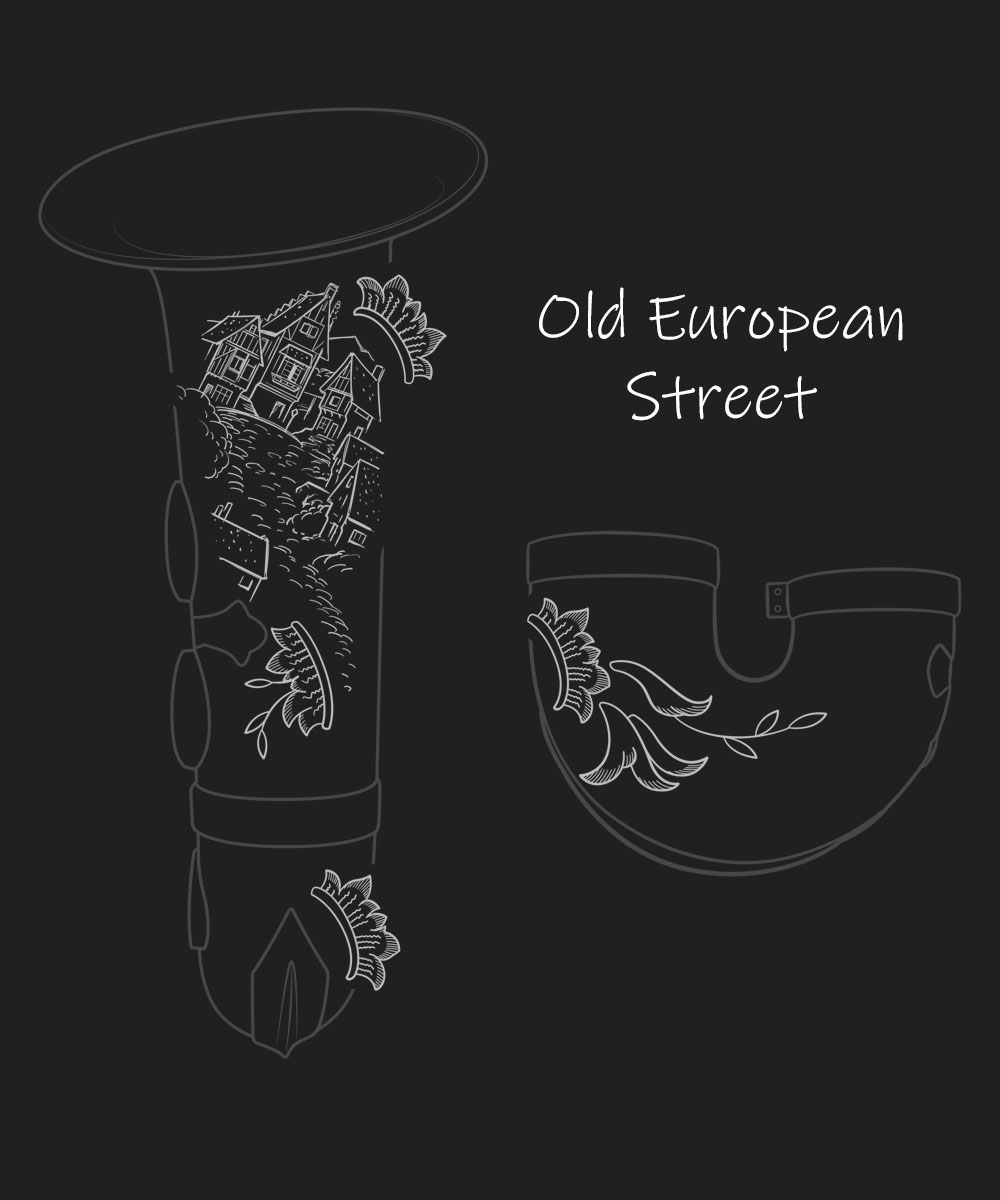 Old European Street Premium Engraving