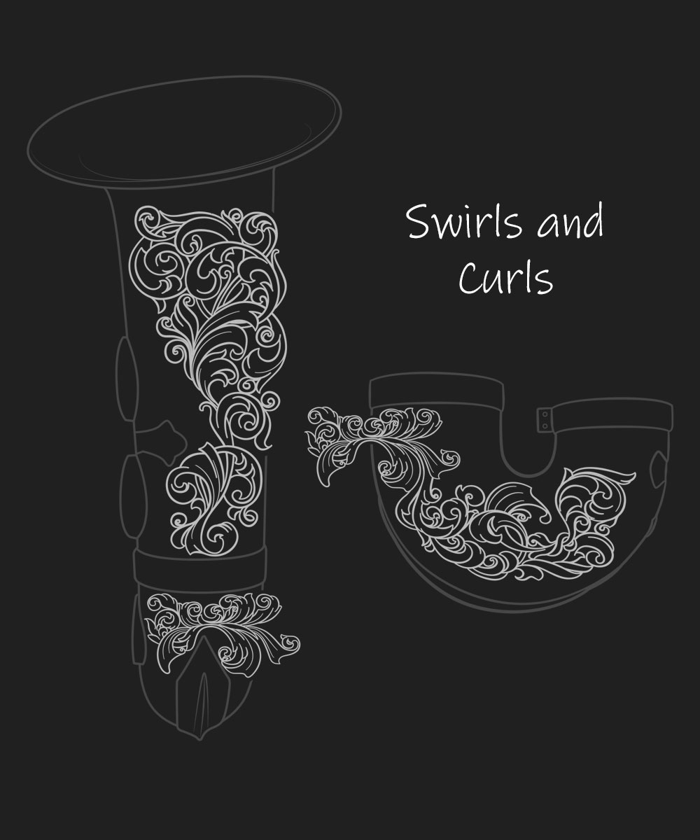 Swirls and Curls Premium Engraving